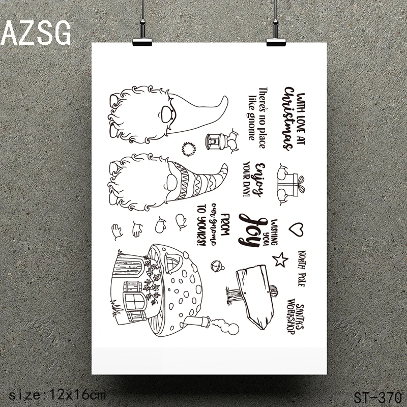 

AZSG Mushroom dwarf Clear Stamps/seal for DIY Scrapbooking/Card Making/Photo Album Decoration Supplies