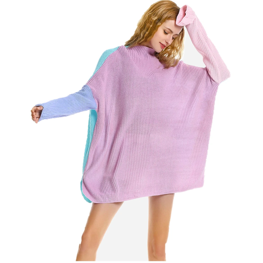 

Joineles Autumn Women Oversized Knitted Sweaters O Neck Drop Shoulder Long Sleeves Baggy Casual Loose Pullovers Jumper Femme