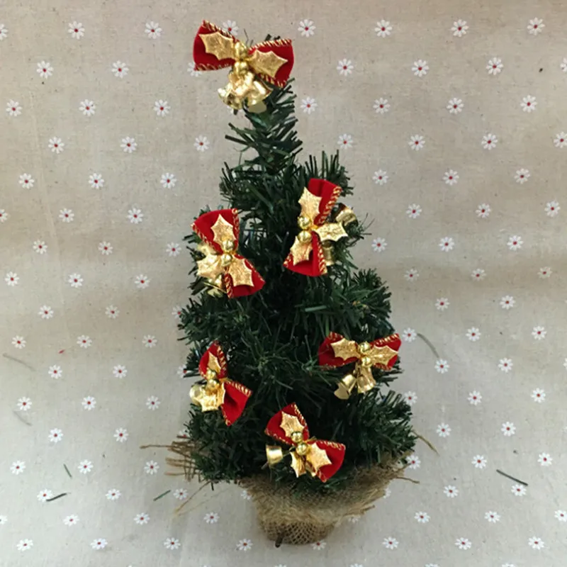 6Pcs/pack Xmas Bowknot With Bells Christmas Drop Ornaments Santa Claus Party Ornament Tree Hanging Decor Supplies | Дом и сад