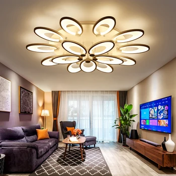 

New Acrylic Dimming Ceiling Lights For Living StudyRoom Bedroom Home Dec plafonnier AC85-265V Modern Led Ceiling Lamp Home Decor
