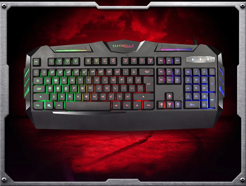 Carprie K3 USB проводной с подсветкой красочные led Подсветка мультимедийный ПК Gaming Keyboard груза падения