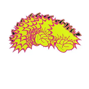 

10 Pcs Supermarket Shops Hit Printed Clench Fist Advertising Pop Price Tags