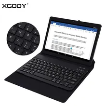 XGODY T1005 10 Inch Tablet Android 6.0 Quad Core 1GB+16GB with Bluetooth Russian Keyboard Cover 3G Phone Call Tablets PC OTG GPS