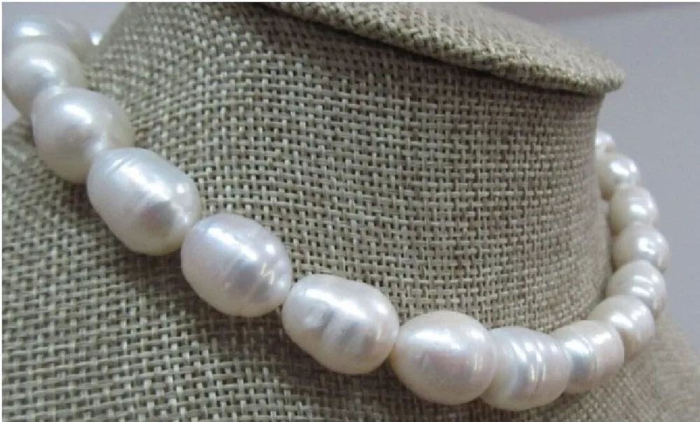 

FREE SHIPPING HOT sell new Style HOT 14MM AAA NATURAL WHITE SOUTH SEA PEARLS NECKLACE18 INCH