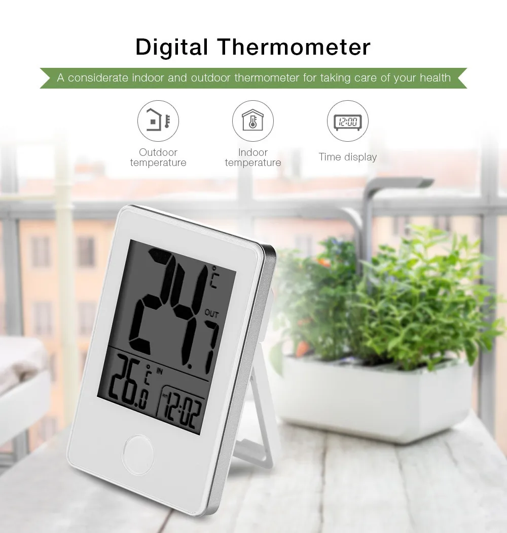 Remote Household Thermometer Precision Wireless LED Display Digital Thermometer Indoor Outdoor  Electronic Digital Table Clocks 20
