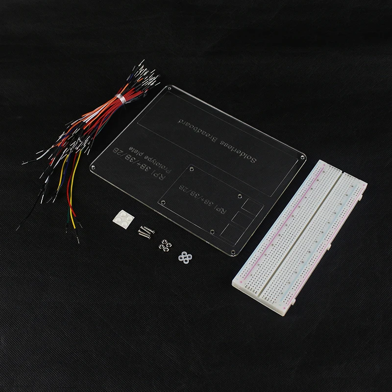 Raspberry Pi акриловая экспериментальная пластина+ макетная плата+ Перемычка провода кабель для Raspberry Pi 4B/3B+/3B