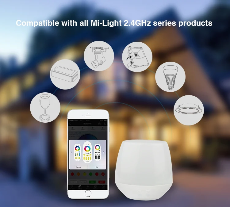 Mi Light iBox1 iBox2 светодиодный контроллер Wi-Fi Smart 2,4G беспроводной контроллер WIFI RGB для Mi Light RGBW WW светодиодный панель с лампочками