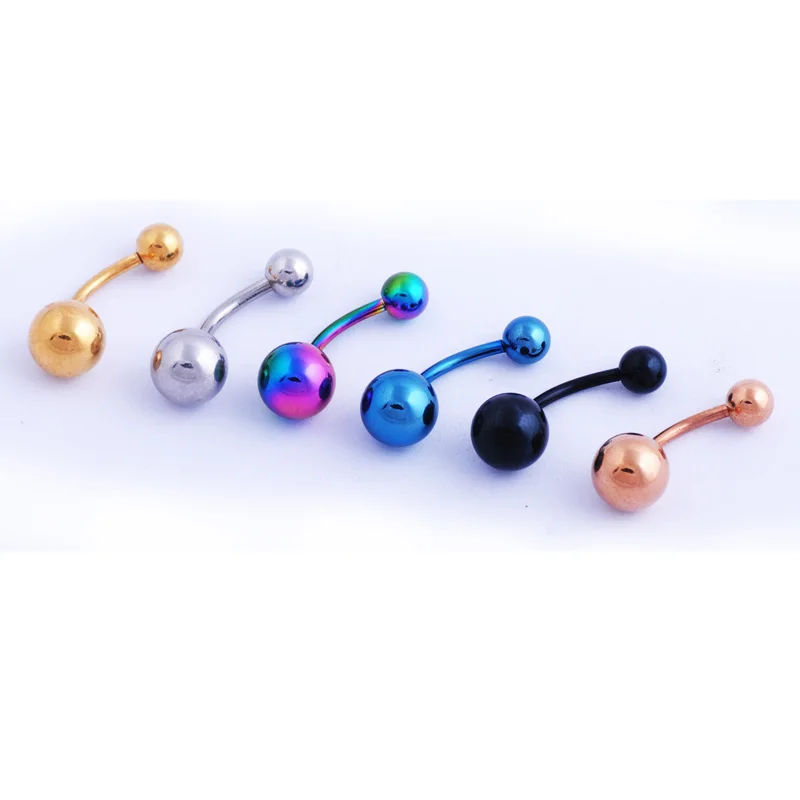 3 Colors Piercing Navel Ombligo Medical Stainless Steel Ball Belly