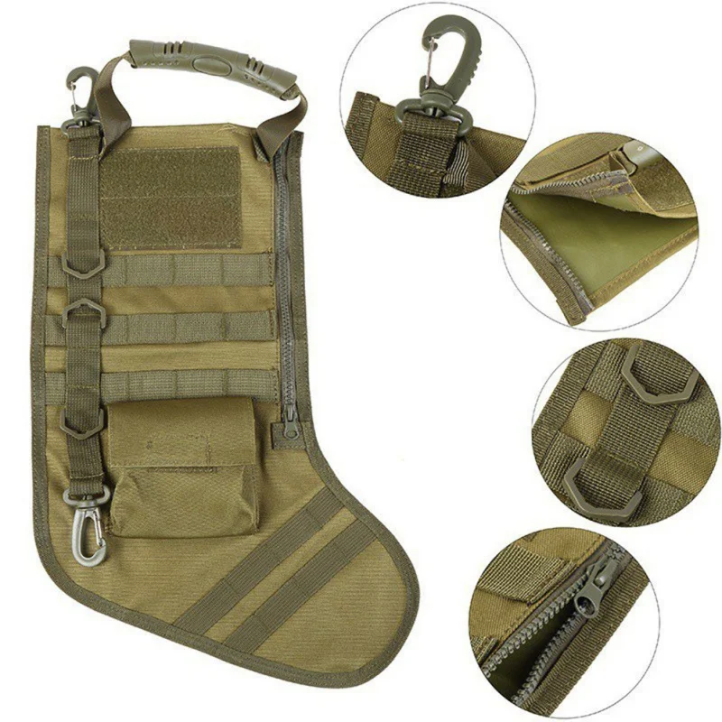 Тактический Molle, Рождественский мешок для чулок, дамская сумка, сумка для хранения, военный Рождественский подарок, сумка для охотничьих журналов, сумки