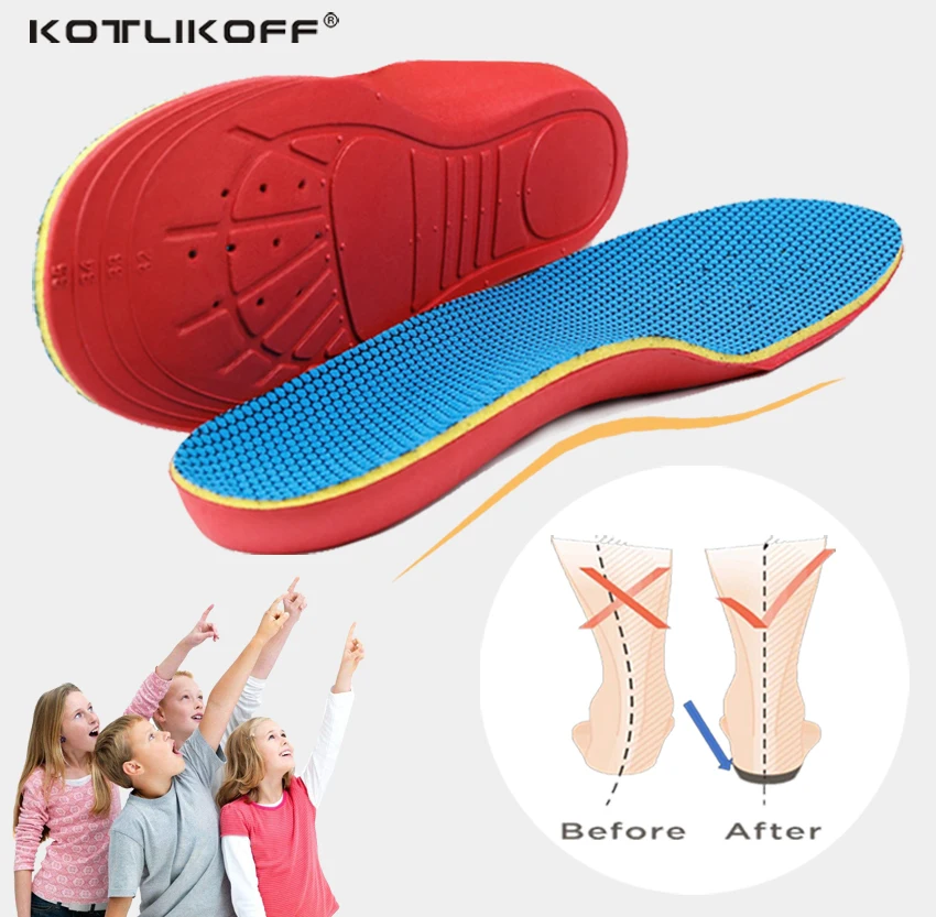 EVA kids Children orthotic insole arch support insoles Massage pads for