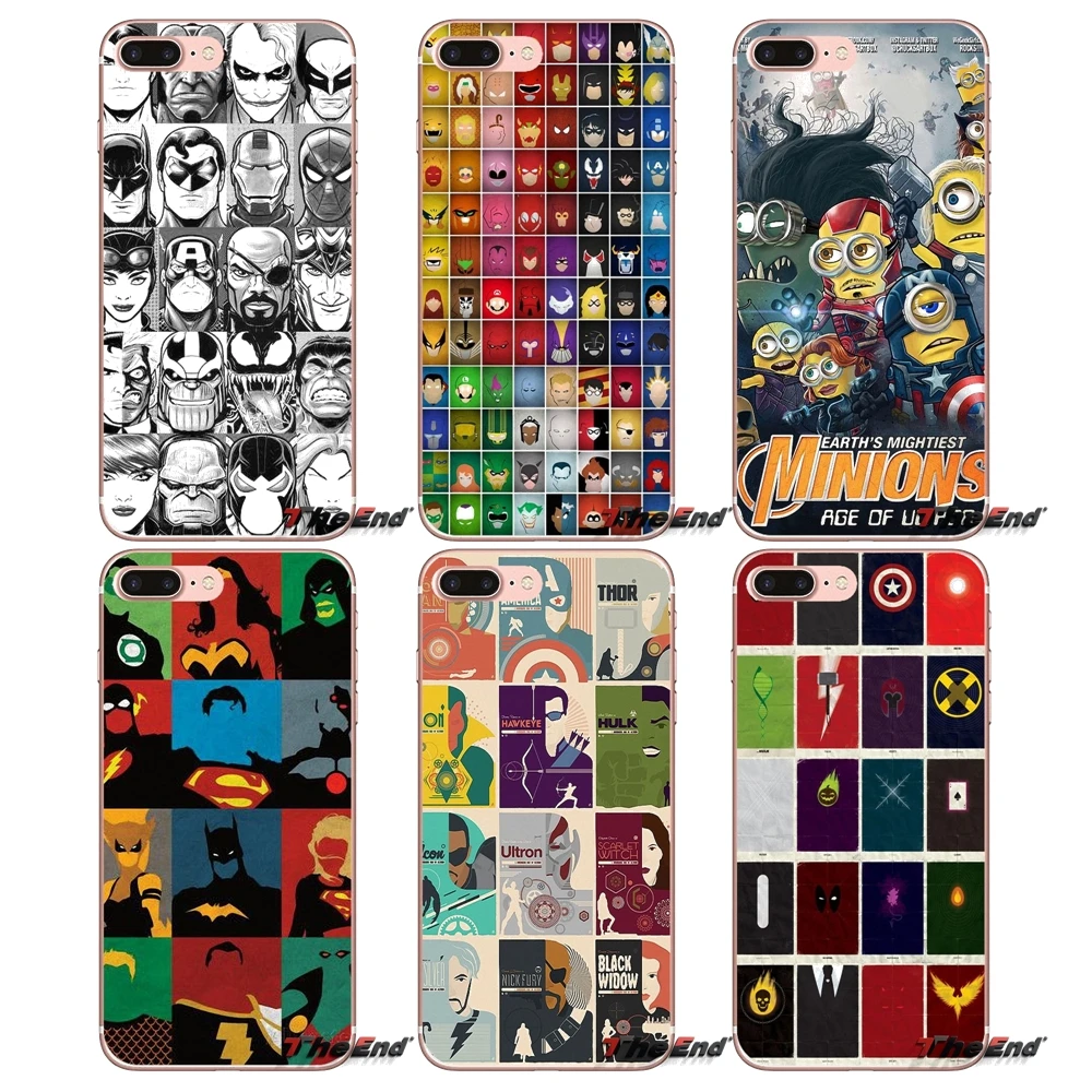 Супер Герои головоломка коллаж комиксы для Huawei G7 G8 P7 P8 P9 Lite Honor 4C 5X 5C 6X Mate 7 8 9 Y3 Y5 Y6 II 2