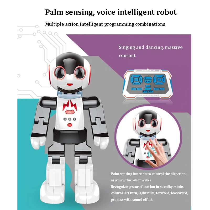 

Palm Induction Speech Intelligence 2.4G Wireless Remote Control Robot Child Early Learning Toys