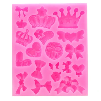 

NICEYARD Cartoon Crown & Bow Tie Fondant Cake Mold Silicone Cooking Tools Baking Tools Cake Decoration