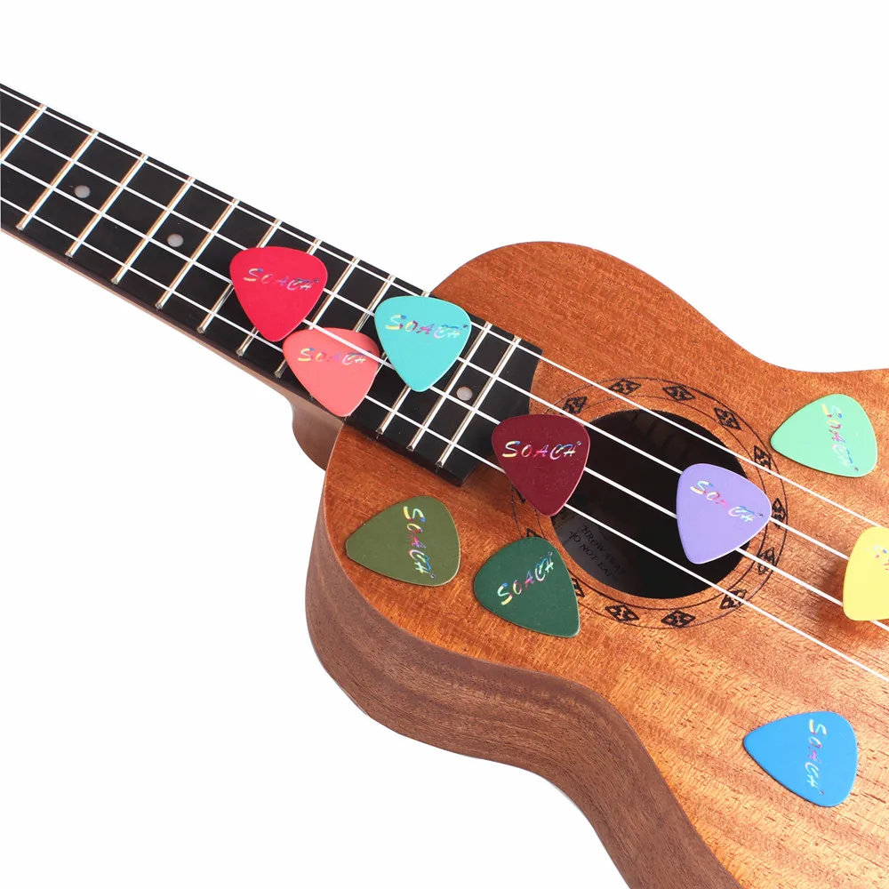 SOACH 10pcs 3 kinds of thickness new brand guitar picks bass Pure color pictures quality print Guitar accessories