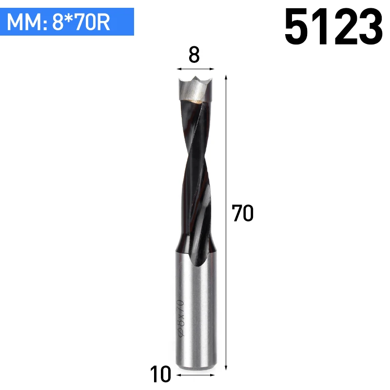 HUHAO 1 шт. обновление Dia. 4 мм-15 мм биты для сверла для деревообработки 70 мм Общая Длина фреза для древесины карбида Корона ряд сверлильной головкой - Цвет: 5123R