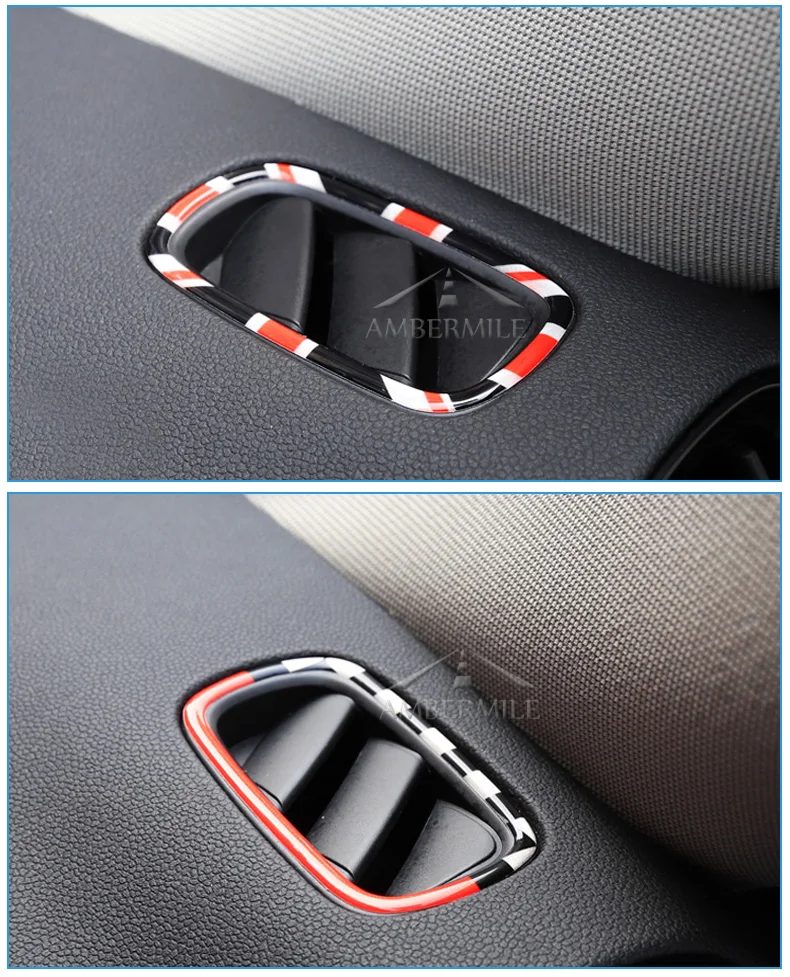 3D Car Dashboard Air Outlet Vent Frame Trim Stickers Decoration for Mini Cooper Countryman F60 Accessories Car Styling (8)