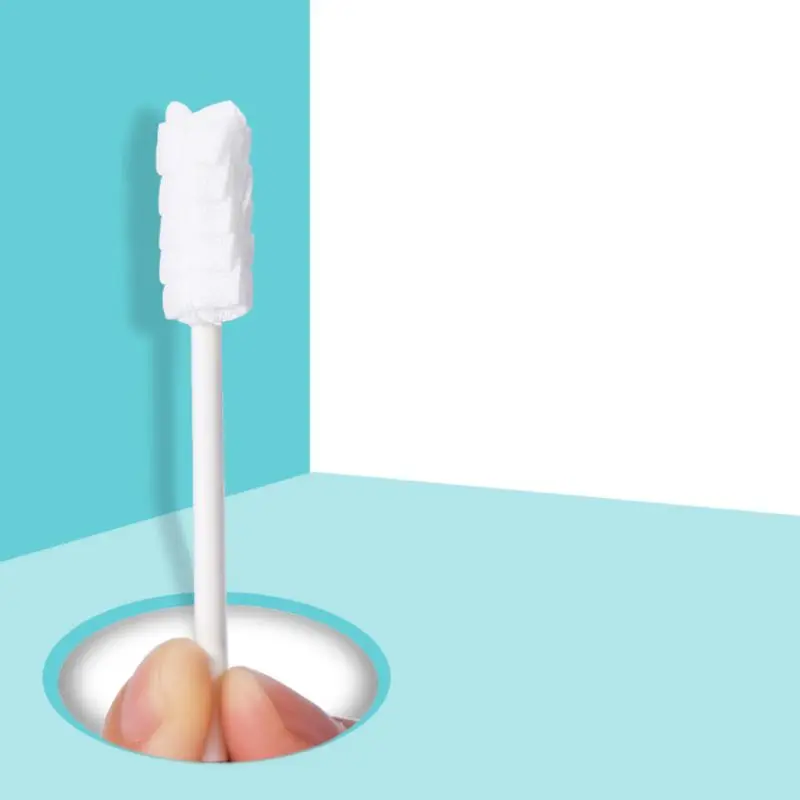 10 шт. одноразовая детская зубная щетка, бумажный прутик с ручкой, очиститель языка, марлевая зубная щетка, очистка полости рта для младенцев, уход за зубами