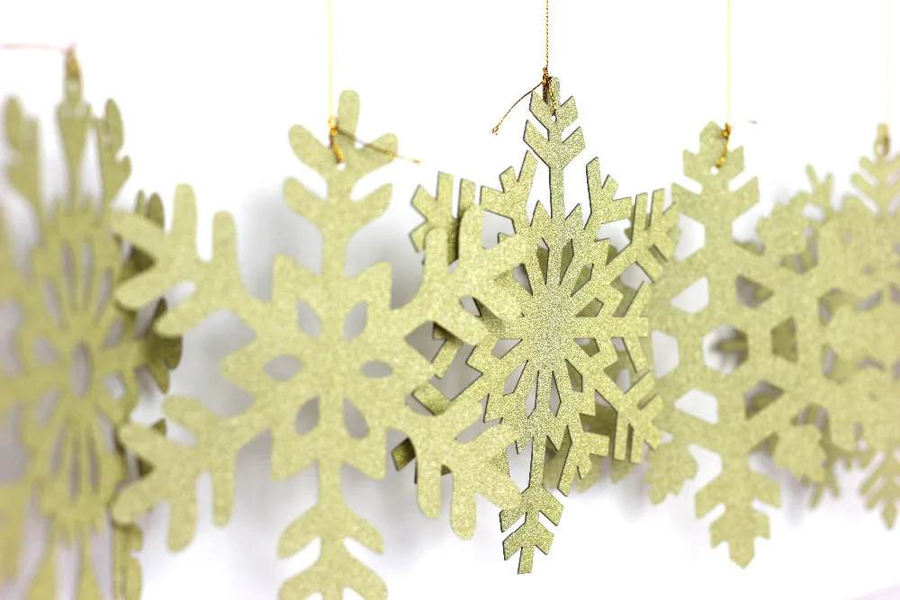 Упаковка 8(серебро, золото) Снежинка Настенные украшения для рождественского дня домашние Декорации для вечеринки снежинки Mobliles
