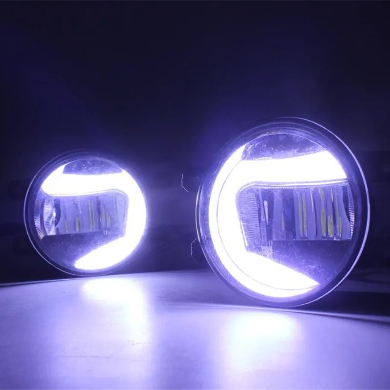 

luckeasy 2in1 Highlight Safety Driving Auto Lamp LED Daytime Running Light Car Fog Light Foglamp For Toyota IQ 2009 - 2015