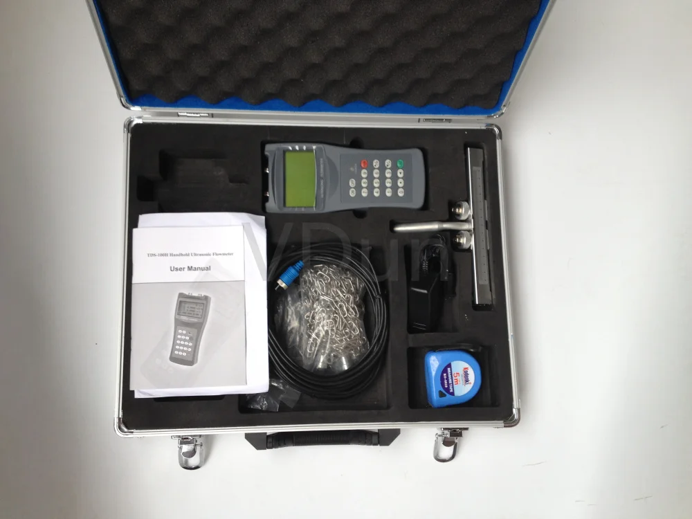 Handheld Ultrasonic Flow Meter / Flowmeter With HS Type bracket