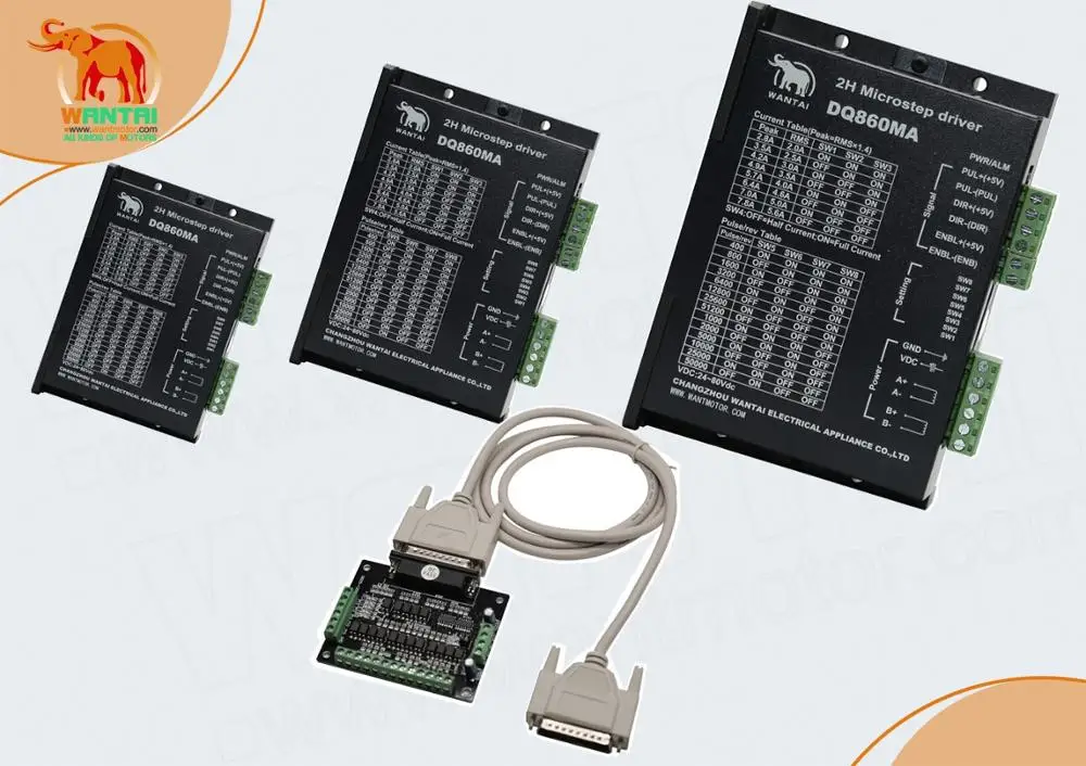 

New sale!USA stock! 3pcsWantai Stepper Motor Driver DQ860MA 80V 7.6A 256Microsteps Router Mill Cut Laser Engraving Foam Grind