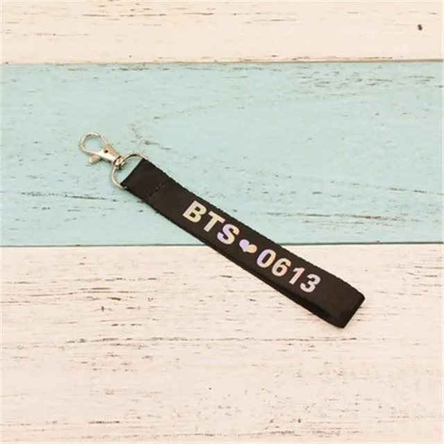 KPOP BTS Keychain Laser Bangtan Boys Lanyard Key Chains Jung Kook V SUGA JIMIN JIN RM Keyring