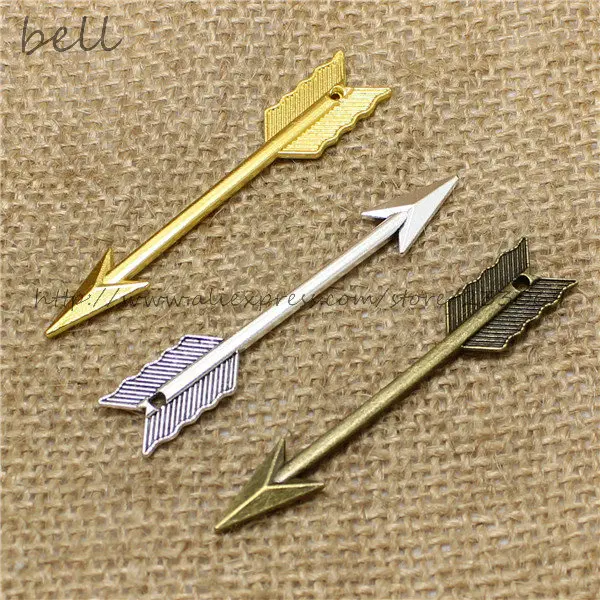 20 шт. винтажные подвески стрелы из цинкового сплава 11 х61 мм|pendants for jewelry making|arrow