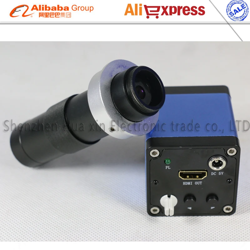 High speed HDMI Digital Industry Microscope Camera+100X C-MOUNT Optical lens 10X zoom 1/3 inch sensor 30 fps microscope