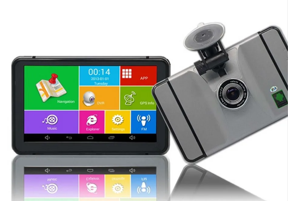 7 Inch Bluetooth Vehicle Android GPS Navigation Car DVR Dash Cam Video Recorder 512MB 8GB AV-IN WIFI Truck GPS Navigator Free Map -10