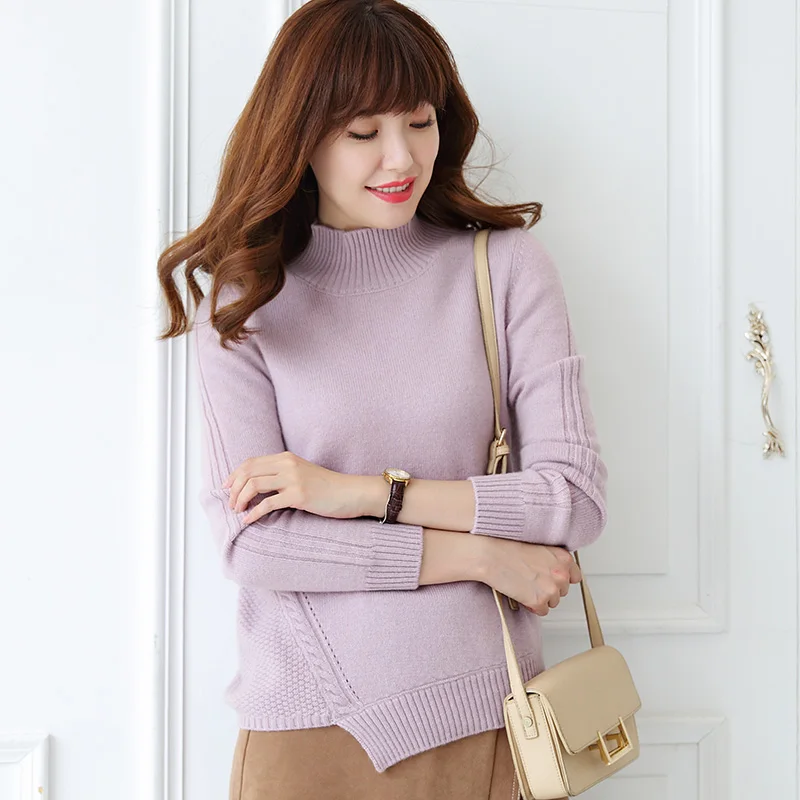 2018 new sweater winter cashmere ladies pullover warm thick bottom bevel style women | Женская одежда