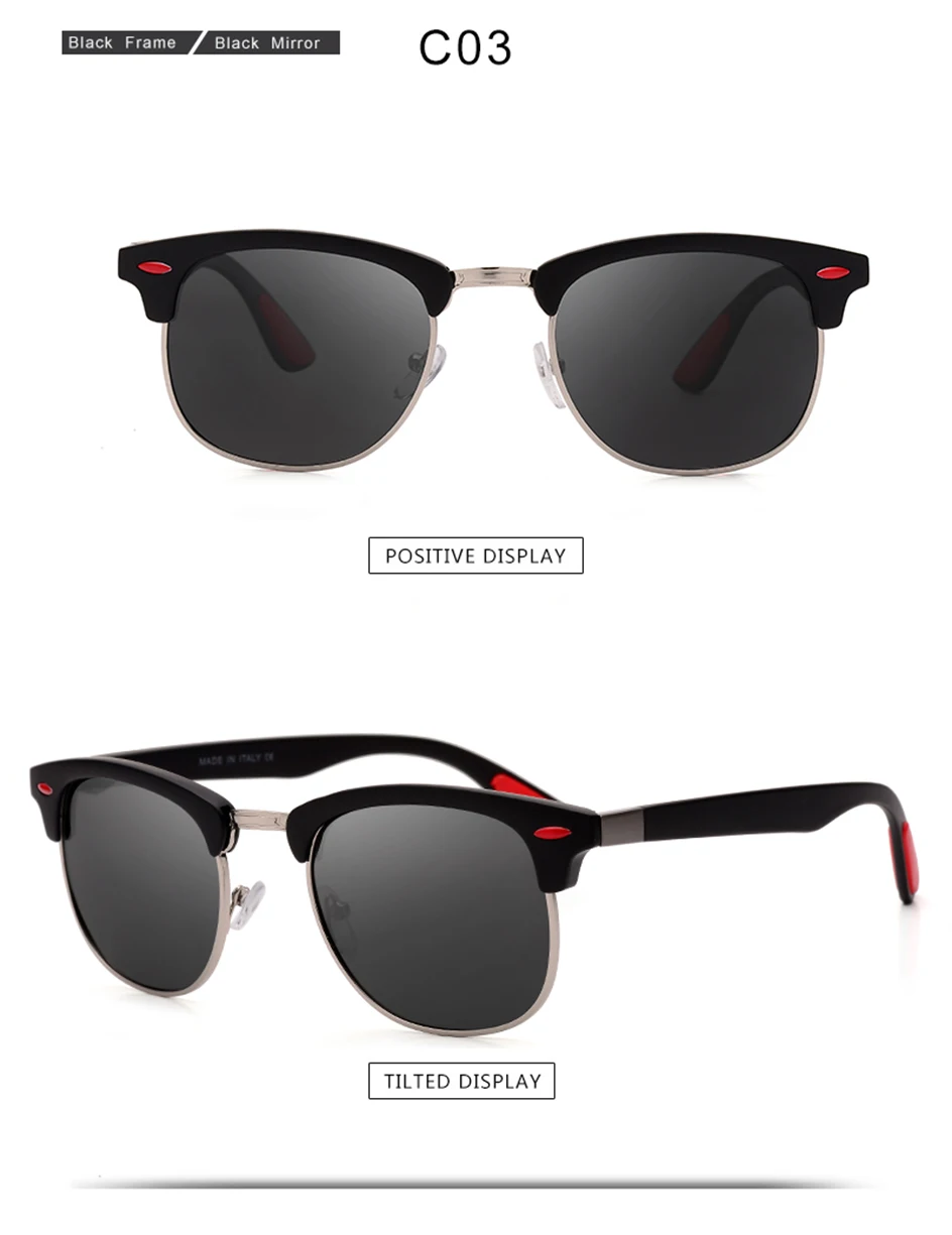jumlai Classic Fashionable  Polarized Sunglasses Men Women Driving Square Frame Sun Glasses Male Goggle UV400 Gafas De Sol  (9)