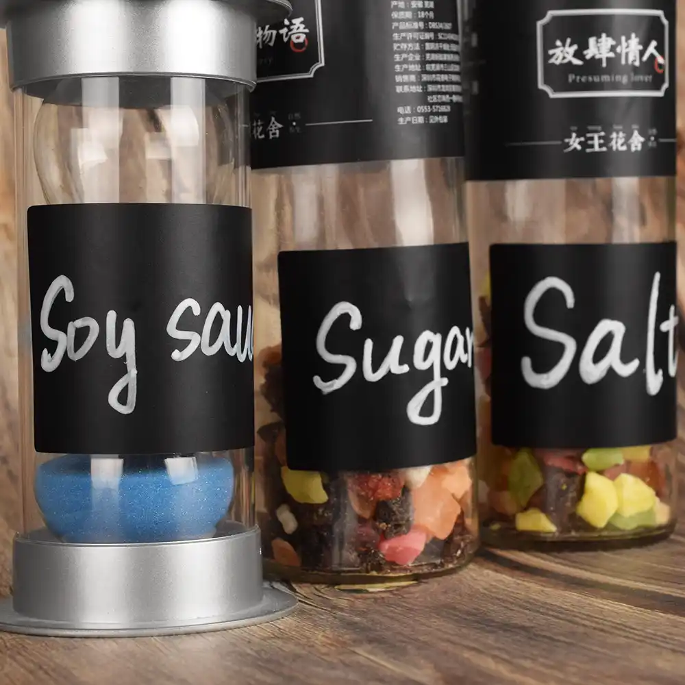 Autocollants Pour Pot De Cuisine 500 Pieces Rouleau Autocollants Pour Epices Rangement Bouteilles Pots De Confiture Etiquettes Pour Tableau Noir Aliexpress