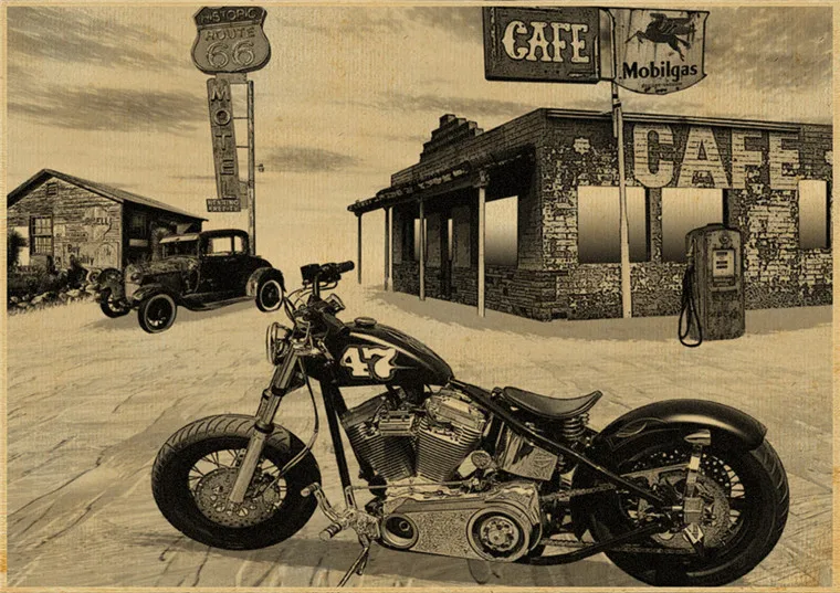 Route 66 Vintage Bar Rétro Cars PUB XXL 2805 Papier Peint American Diner-toile
