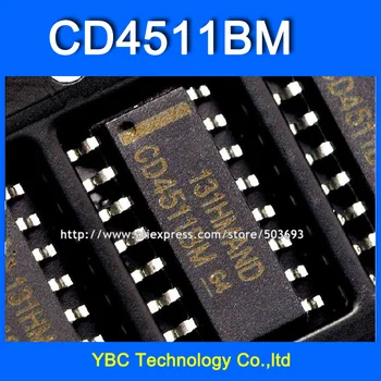 

50pcs/lot CD4511 CD4511BM HEF4511 BCD to 7 Segment Latch / Decoder /Driver SOP-16 CD Logic IC
