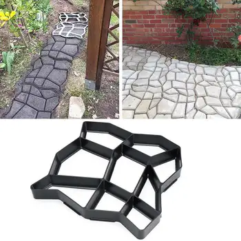 

1PC Path Maker Middle Of Hole SHape Garden Path Concrete Plastic Brick Mold Paving DIY Paving Floor Tile Cement Mould