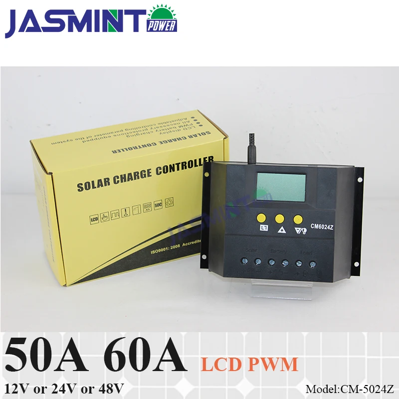

50A 60A 12V/24V auto work 48V PWM SOLAR charge controller with LCD display,charge regulator