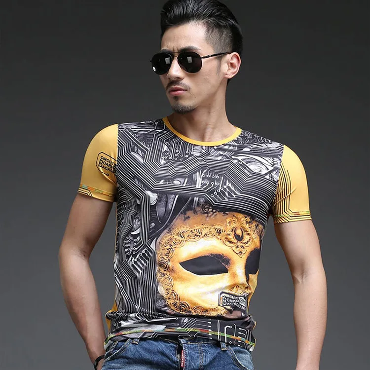 Bronzing 3d Дракон Тотем новинка футболка с принтом мужские футболки с коротким рукавом Мужская Уличная Повседневная одежда для стройнящих Азии Размер 4XL