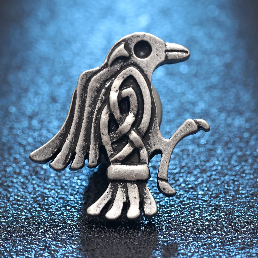 

Norse Viking Odin's Ravens Pendant Brooch Pin Viking Nordic Talisman Bird Lucky Jewelry