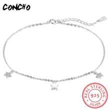 Г. Серебряный Мода Циркон Tornozeleiras Bijoux Cheville Argent Кончо Jewelry 925 звезда браслеты для Для женщин