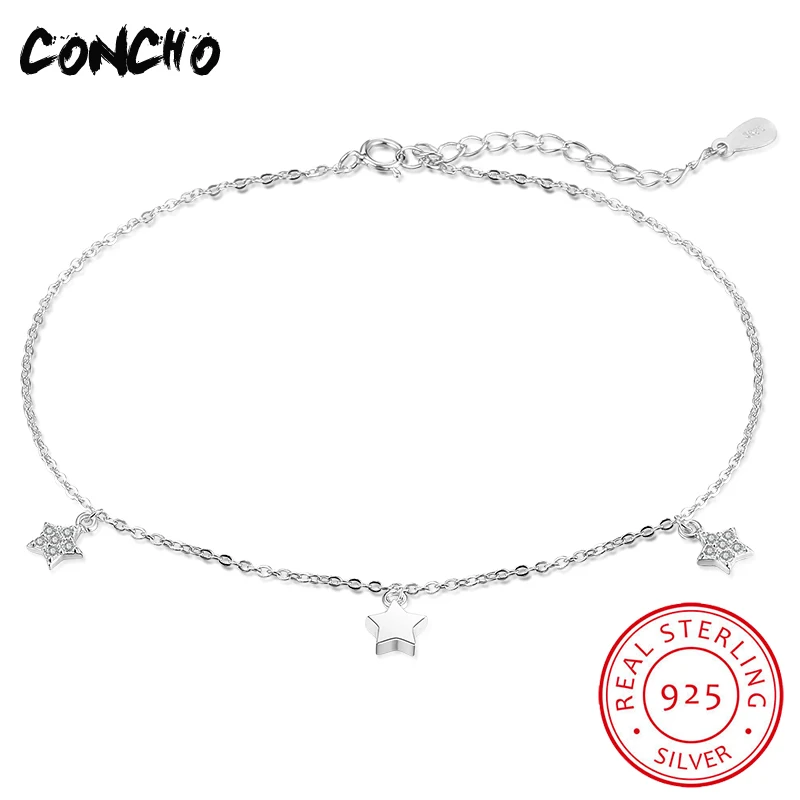 2018 Настоящее Новое серебро трендовый Циркон Tornozeleiras Bijoux Cheville Argent Concho ювелирное