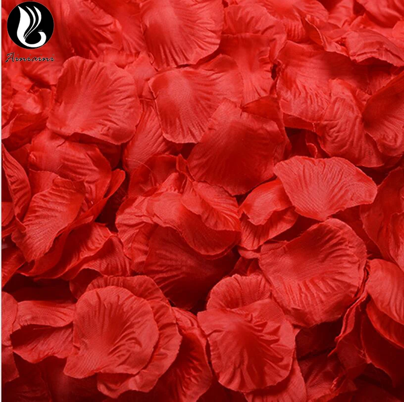 Růže petals pro svatební pestrý umělý kvést 40 barvivo svatební 100pcs/pack 5*5cm umělý květin de rozálie de boda BV267