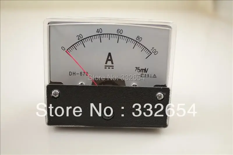 Analog Amp Panel Meter Current Ampmeter DC 0 100A+ Shuntin Current