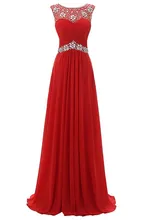 Vestidos De Noite 2016 Kostenloser Versand Red Chiffon Lange Abendkleider Günstige Formale Party Kleider für Frauen