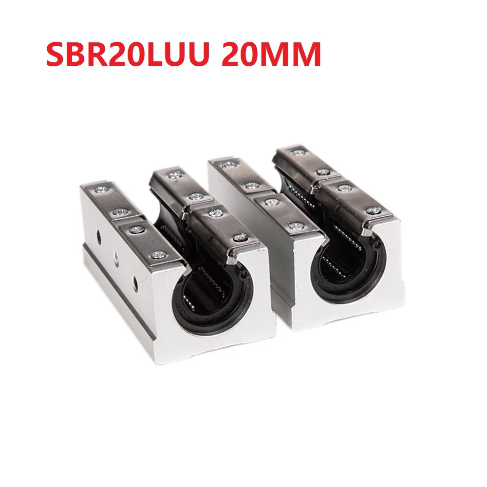 2PCS SBR20LUU 20mm SBR20 Long Linear Motion Ball Bearing CNC Slide Bushing for linear shaft 3D printer parts 2PCS SBR20LUU 20mm SBR20 Long Linear Motion Ball Bearing CNC Slide Bushing for linear shaft 3D printer parts