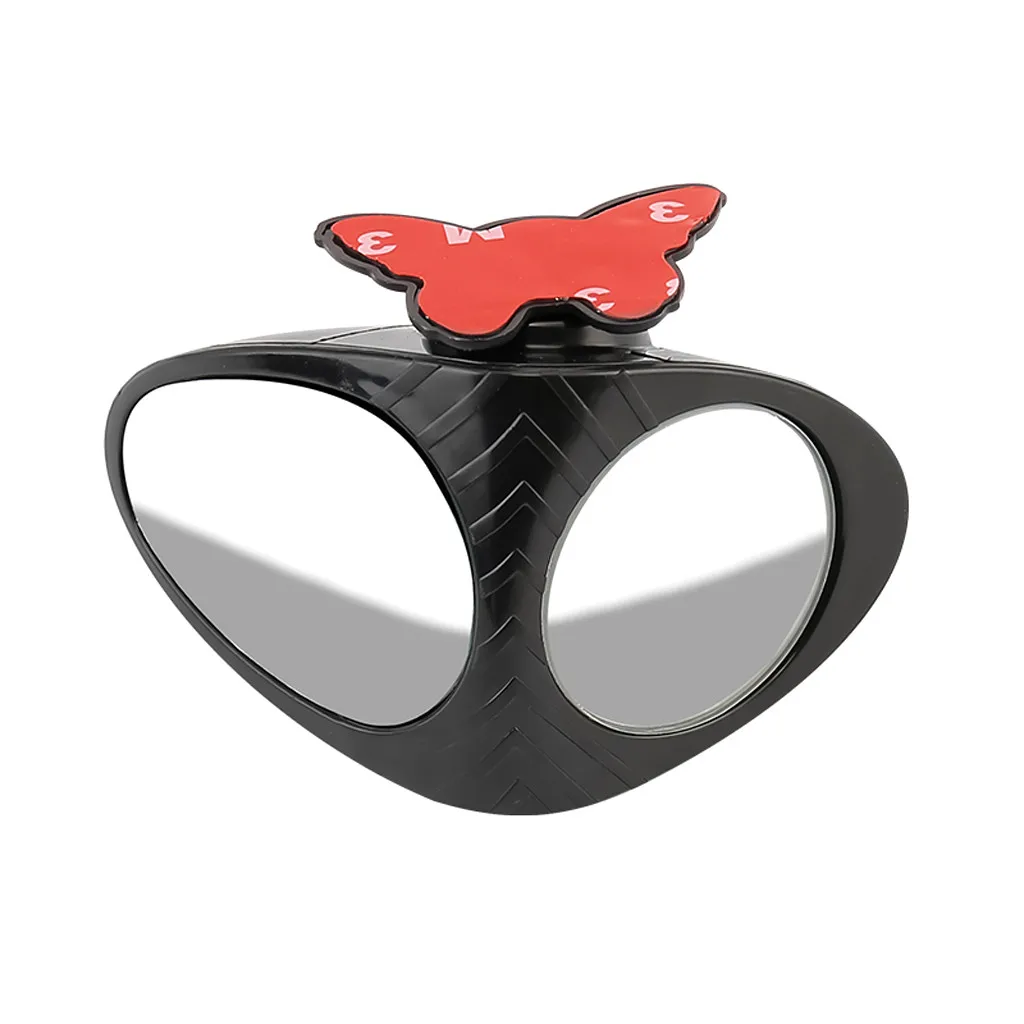 

Car double vision auxiliary mirror car left rear view mirror reversing mirror front and rear wheel blind zone mirror black white