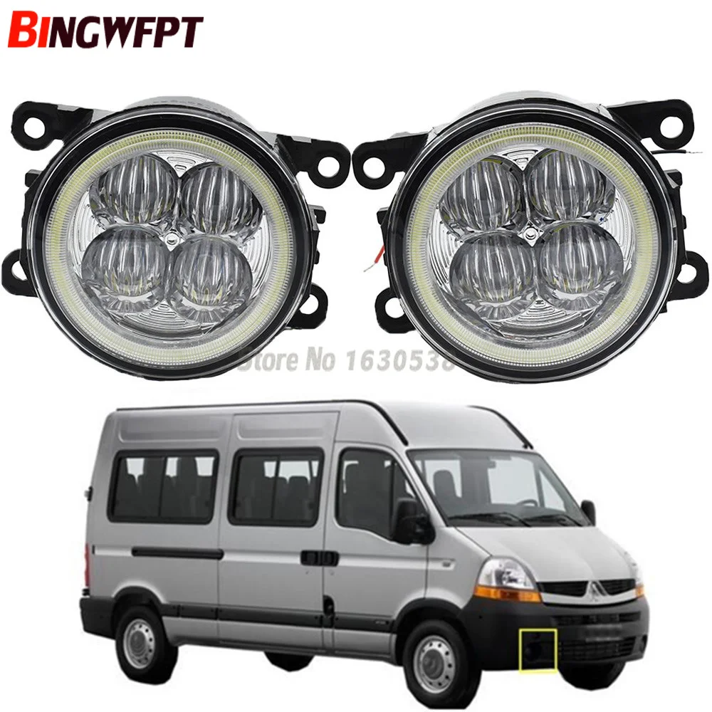 2x Super Bright Angel Eyes White Blue Led Fog light For Renault Master 2 1998-2010 | Автомобили и мотоциклы