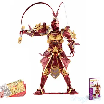 2016 Piececool 3D Metal Puzzle The Monkey King Wukong Models P076-RGS DIY 3D Laser Cut Models Jigsaw Toys Journey to the West the journey to decorative the west q version monkey led night light king sun wukong golden cudgell kid cartoon 3d lamp optica