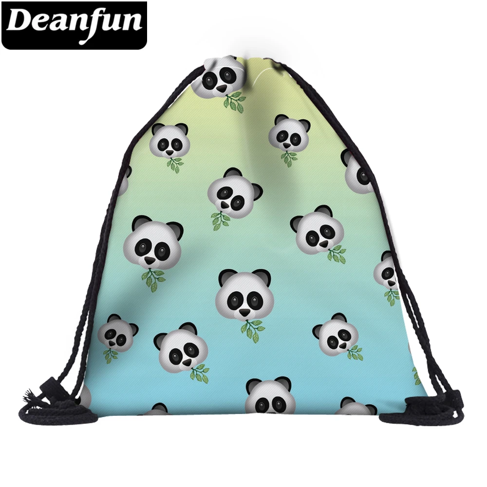 

Deanfun Cute Drawstring Bag 3D Printed Emoji Panda for Girls Shoes in School 37452