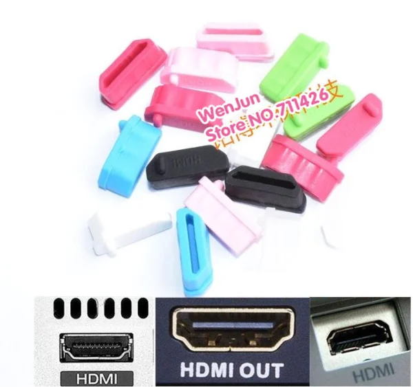 Цветной мягкий разъём HDMI из силикагеля для разъема от пыли ПК компьютера