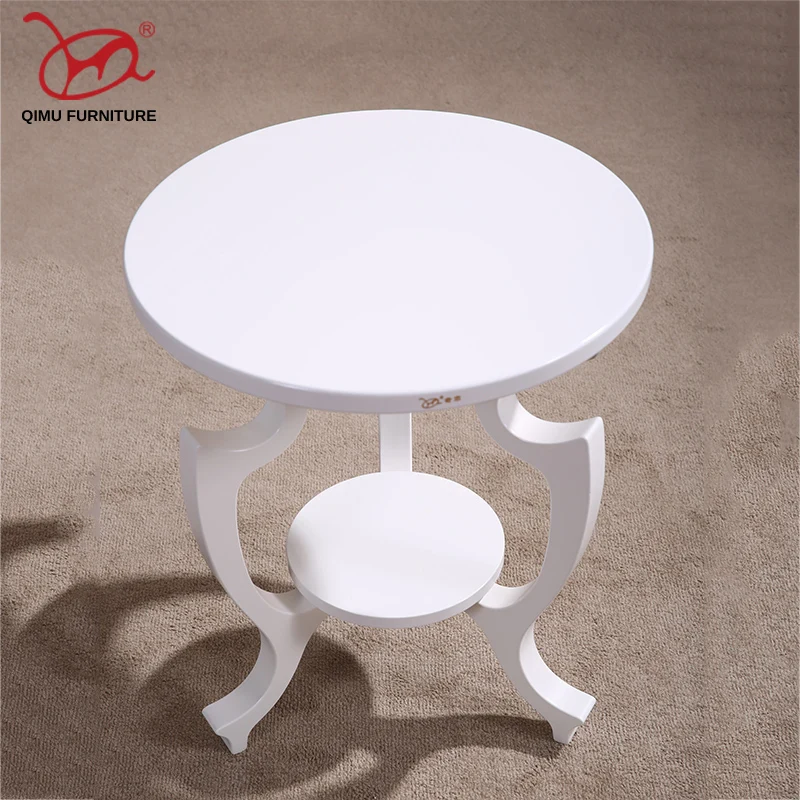 New adurable solid wood tea table white round minimalist modern wooden end table home living room antique furniture M203